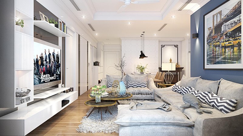 ghế sofa góc nỉ đẹp, cao cấp